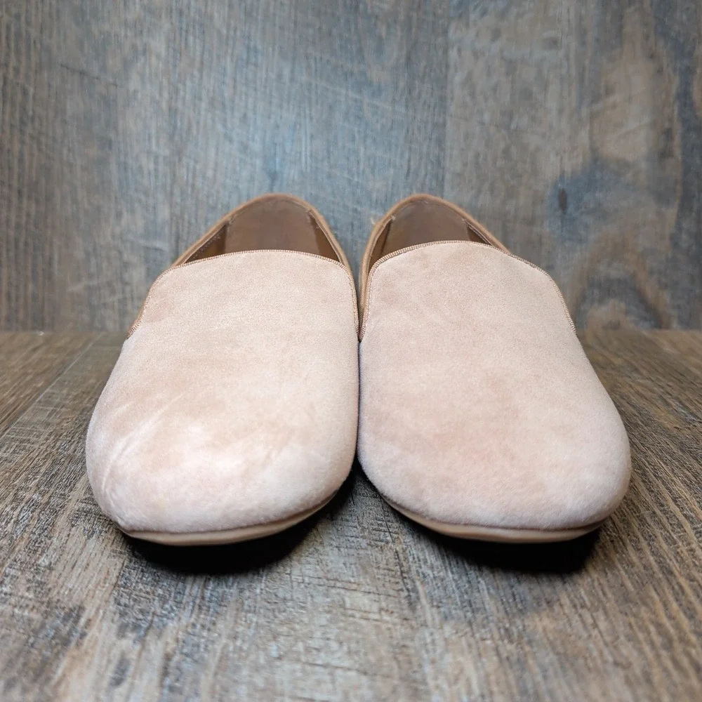 Birdies Velvet Flats Womens Sz 6.5 Latte Slip-On Ballet Starling Quilted Insole